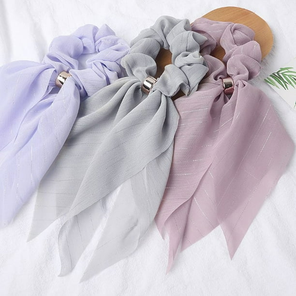 Women's Ponytail Scarf Bow Elastic Hair Rope Ties Scrunchies Ribbon Hair Bands Women's Ponytail Scarf Bow Elastic Hair Rope Ties Scrunchies Ribbon Hair Bands
